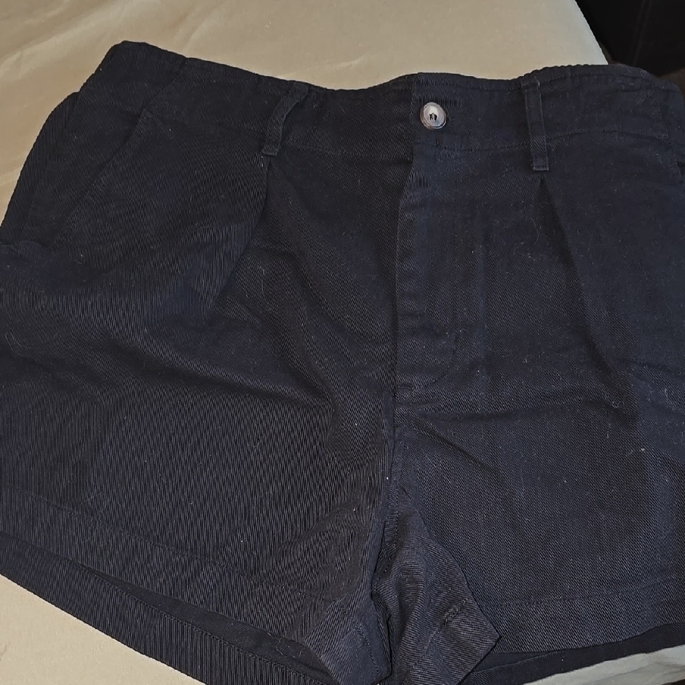 Women's Black Shorts Pleated Business Casual Office Boho Size L NWT - Picture 7 of 7